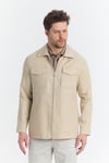 Davix  Erkek Bej İlkbahar Over Jacket İnce Ceket %100 Linen Keten Yeni Sezon