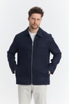 Davix  Erkek Lacivert İlkbahar Over Jacket İnce Ceket %100 Linen Keten Yeni Sezon