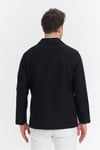 Davix  Erkek Siyah İlkbahar Over Jacket İnce Ceket %100 Linen Keten Yeni Sezon