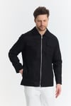 Davix  Erkek Siyah İlkbahar Over Jacket İnce Ceket %100 Linen Keten Yeni Sezon