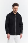 Davix  Erkek Siyah İlkbahar Over Jacket İnce Ceket %100 Linen Keten Yeni Sezon