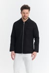 Davix  Erkek Siyah İlkbahar Over Jacket İnce Ceket %100 Linen Keten Yeni Sezon