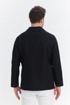 Davix  Erkek Siyah İlkbahar Over Jacket İnce Ceket %100 Linen Keten Yeni Sezon
