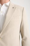 Dolex Erkek Bej Polyviskon Kumaşlı 4-Mevsim Slim Fit Mono Yaka Spor Blazer Ceket