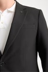 Dolex Erkek Siyah Polyviskon Kumaşlı 4-Mevsim Slim Fit Mono Yaka Spor Blazer Ceket