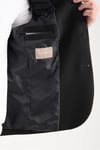 Dolex Erkek Siyah Polyviskon Kumaşlı 4-Mevsim Slim Fit Mono Yaka Spor Blazer Ceket