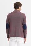 Domingos Erkek Bordo Pamuklu Dirsekli Slim Fit Spor Blazer Ceket