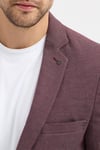 Domingos Erkek Bordo Pamuklu Dirsekli Slim Fit Spor Blazer Ceket