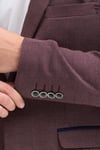 Domingos Erkek Bordo Pamuklu Dirsekli Slim Fit Spor Blazer Ceket