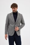 Enrica Erkek Gri Kaşe Kumaşlı Yarım Astar Torba Cepli Mono Yaka Spor Blazer Ceket