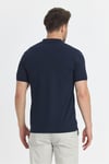 Erkek Çekmeyen 100% Pamuklu Kumaş Slim Fit Dar Kesim Lacivert Kıvrılmaz Polo Yaka Tişört