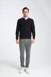 Erkek Kışlık Regular Fit Polo Yaka Basic Sweatshirt