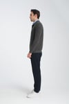 Erkek Kışlık Regular Fit Polo Yaka Basic Sweatshirt