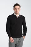 Erkek Kışlık Regular Fit Polo Yaka Basic Sweatshirt