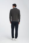 Erkek Kışlık Regular Fit Polo Yaka Basic Sweatshirt