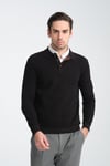 Erkek Kışlık Regular Fit Polo Yaka Basic Sweatshirt