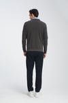 Erkek Kışlık Regular Fit Polo Yaka Basic Sweatshirt