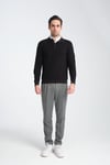 Erkek Kışlık Regular Fit Polo Yaka Basic Sweatshirt