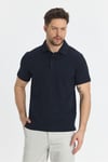 Erkek Lacivert %100 Pamuk Çekmeyen Kumaş Slim Fit Dar Kesim  Yaka Tişört