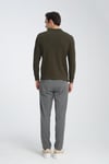 Erkek Regular Fit Polo Yaka Basic Sweatshirt Damla Örğülü