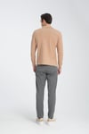Erkek Regular Fit Polo Yaka Basic Sweatshirt Damla Örğülü