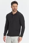 Erkek Regular Fit Polo Yaka Basic Sweatshirt Damla Örğülü