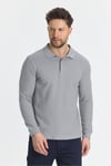 Erkek Regular Fit Polo Yaka Basic Sweatshirt Damla Örğülü