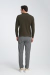 Erkek Regular Fit Polo Yaka Basic Sweatshirt Damla Örğülü