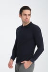 Erkek Regular Fit Polo Yaka Basic Sweatshirt Damla Örğülü