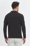 Erkek Regular Fit Polo Yaka Basic Sweatshirt Damla Örğülü
