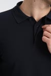 Erkek Regular Fit Polo Yaka Basic Sweatshirt Damla Örğülü
