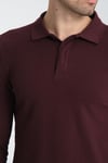 Erkek Regular Fit Polo Yaka Basic Sweatshirt Damla Örğülü