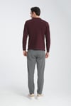 Erkek Regular Fit Polo Yaka Basic Sweatshirt Damla Örğülü