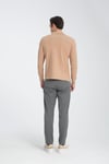 Erkek Regular Fit Polo Yaka Basic Sweatshirt Damla Örğülü