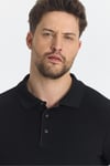 Erkek Regular Fit Polo Yaka Sweatshirt Waffle Desenli