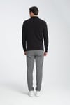 Erkek Regular Fit Polo Yaka Sweatshirt Waffle Desenli Kıvrılmaz Yaka