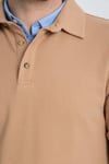 Erkek Regular Fit Polo Yaka Sweatshirt Waffle Desenli Kıvrılmaz Yaka