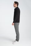 Erkek Regular Fit Polo Yaka Sweatshirt Waffle Desenli Kıvrılmaz Yaka