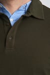 Erkek Regular Fit Polo Yaka Sweatshirt Waffle Desenli Kıvrılmaz Yaka
