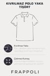 Erkek Regular Fit Polo Yaka Sweatshirt Waffle Desenli