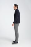 Erkek Regular Fit Polo Yaka Sweatshirt Waffle Desenli Kıvrılmaz Yaka