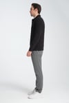 Erkek Regular Fit Polo Yaka Sweatshirt Waffle Desenli Kıvrılmaz Yaka