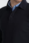 Erkek Regular Fit Polo Yaka Sweatshirt Waffle Desenli Kıvrılmaz Yaka