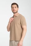 Esnek Örme Düğmeli Polo Yaka Erkek Classic Fit Polo Yaka T-Shirt 100% Pamuk