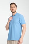 Esnek Örme Düğmeli Polo Yaka Erkek Classic Fit Polo Yaka T-Shirt 100% Pamuk