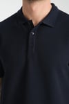 Esnek Örme Düğmeli Polo Yaka Erkek Classic Fit Polo Yaka T-Shirt 100% Pamuk