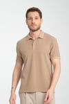 Esnek Örme Düğmeli Polo Yaka Erkek Classic Fit Polo Yaka T-Shirt 100% Pamuk