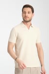 Esnek Waffle Polo Yaka Erkek Comfort Fit Polo Yaka T-Shirt 100% Pamuk