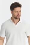Esnek Waffle Polo Yaka Erkek Comfort Fit Polo Yaka T-Shirt 100% Pamuk