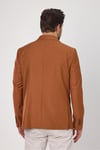 Fatuse Erkek Camel Kruvaze 6 Adet Metal Düğmeli 4 Mevsim Blazer Ceket